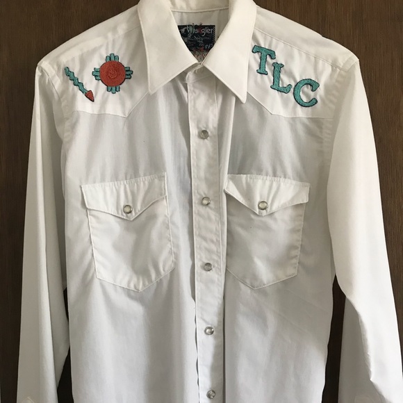 Hand Embroidered 1980s Wrangler Western Shirt - Picture 2 of 8